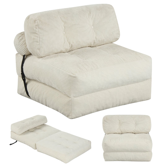 Folding Sofa Bed, With Pillow And Back Support, Beige Sofas & Loveseats Beige at Gallery Canada
