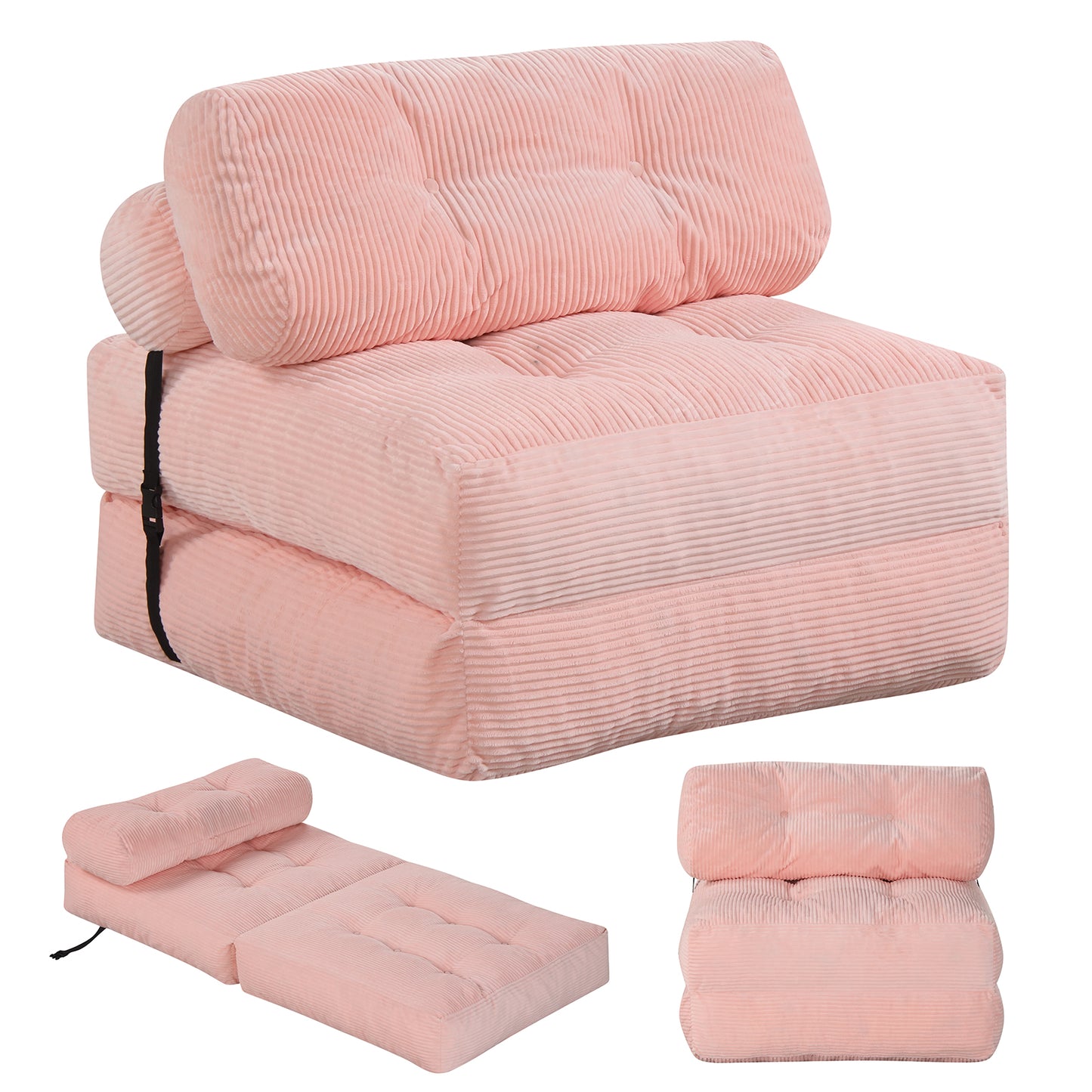 Folding Sofa Bed With Pillow, Living Room, Pink Sofas & Loveseats Pink at Gallery Canada