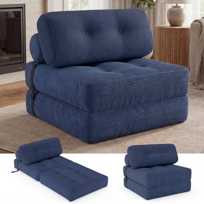 Folding Sofa Bed With Pillow, Navy Sofas & Loveseats Navy at Gallery Canada