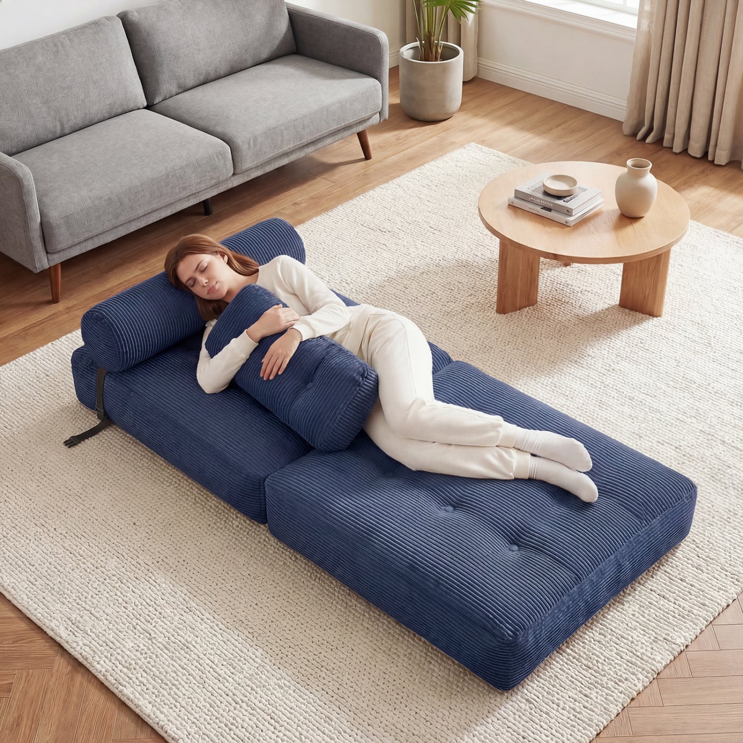 Folding Sofa Bed With Pillow, Navy Sofas & Loveseats at Gallery Canada