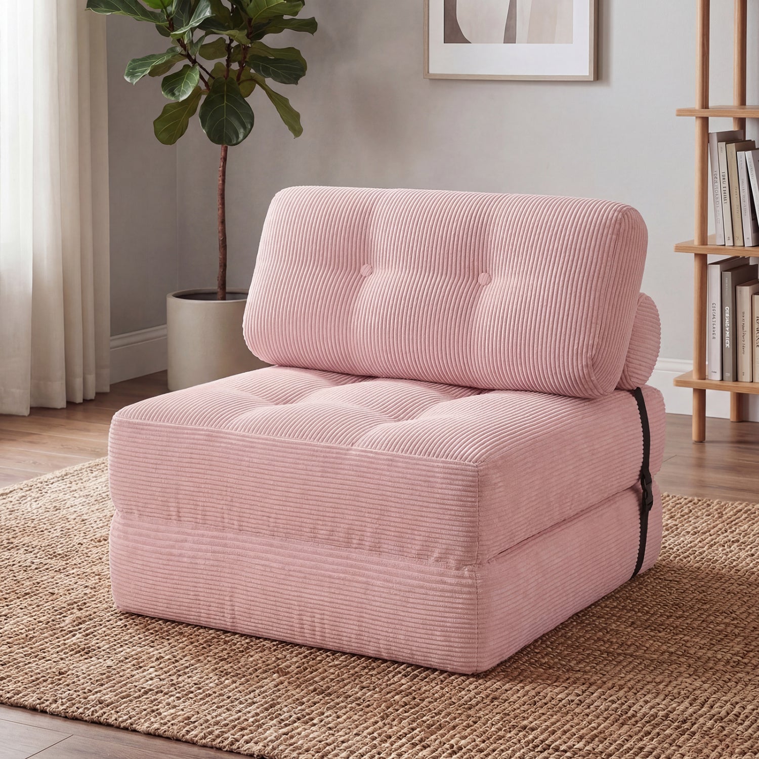 Folding Sofa Bed With Pillow, Living Room, Pink Sofas & Loveseats at Gallery Canada
