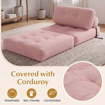 Folding Sofa Bed With Pillow, Living Room, Pink Sofas & Loveseats at Gallery Canada