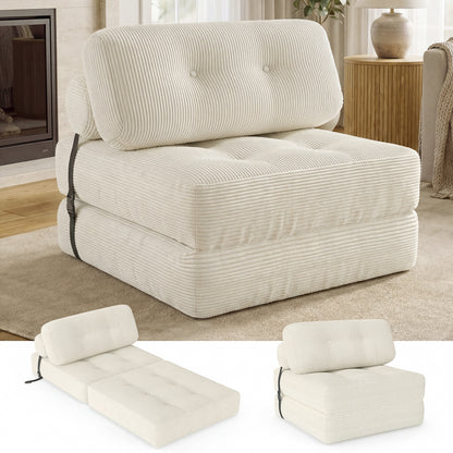 Folding Sofa Bed, With Pillow And Back Support, Beige Sofas & Loveseats Beige at Gallery Canada