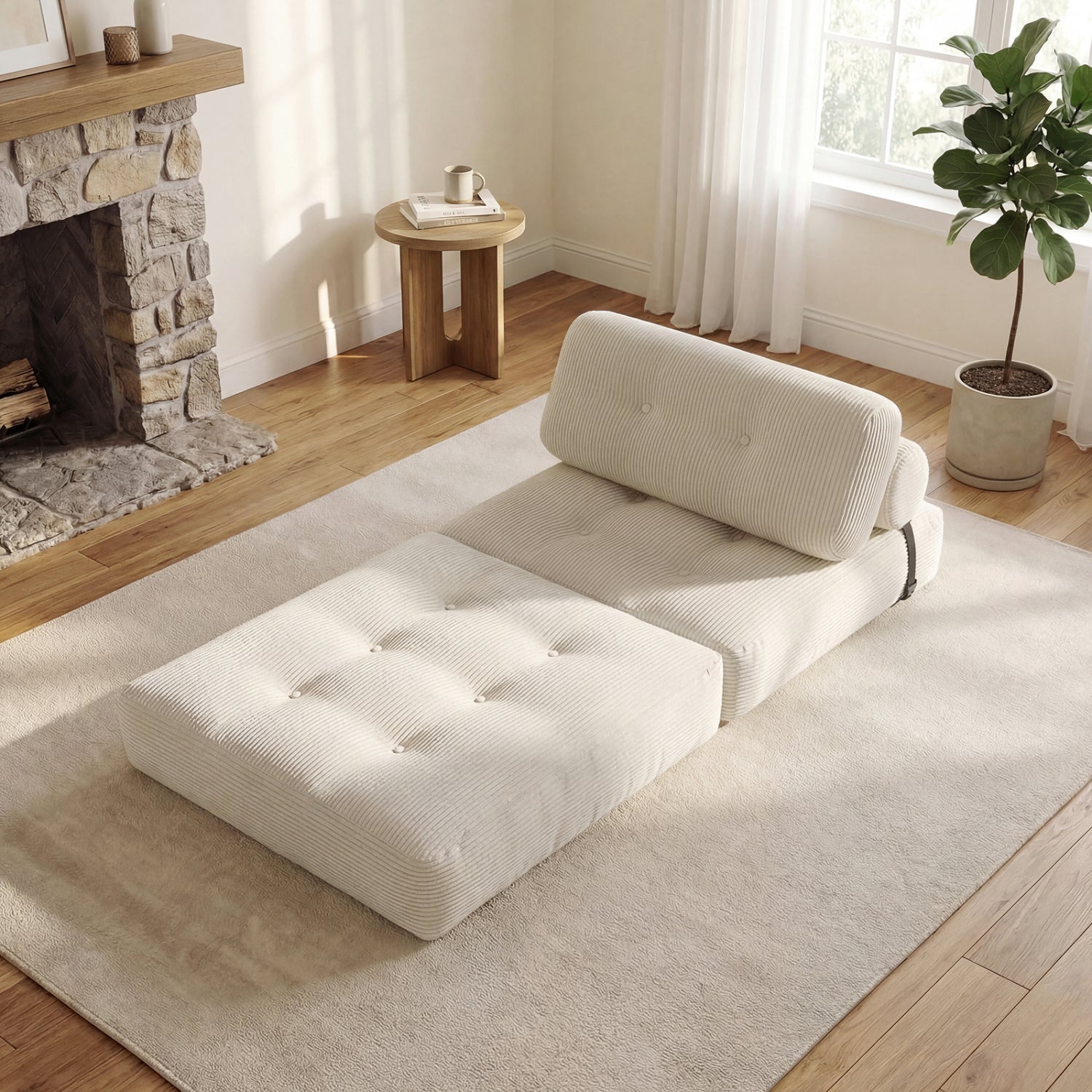 Folding Sofa Bed, With Pillow And Back Support, Beige Sofas & Loveseats at Gallery Canada