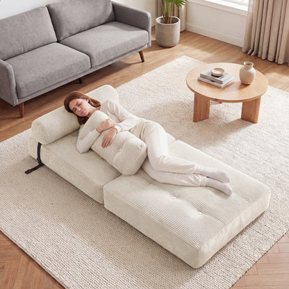 Folding Sofa Bed, With Pillow And Back Support, Beige Sofas & Loveseats at Gallery Canada