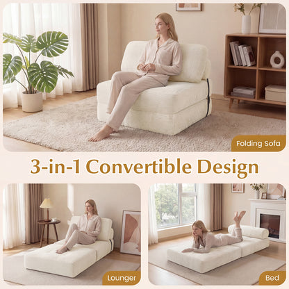 Folding Sofa Bed, With Pillow And Back Support, Beige Sofas & Loveseats at Gallery Canada