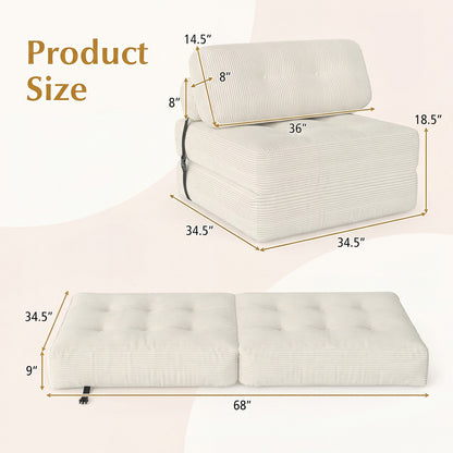 Folding Sofa Bed, With Pillow And Back Support, Beige Sofas & Loveseats at Gallery Canada