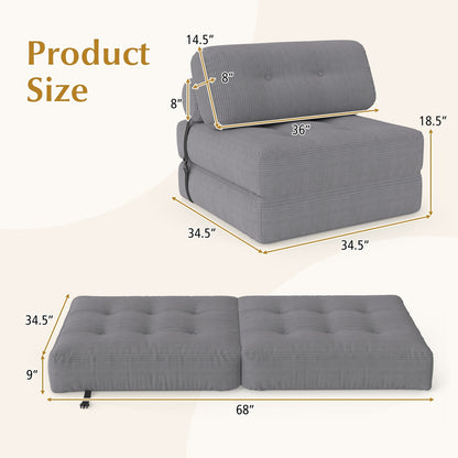 Folding Sofa Bed With Pillow, Gray Sofas & Loveseats at Gallery Canada