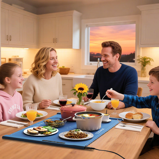 Food Warming Mat Rollable and Portable Electric Warming Tray with Fasting Heating, Blue Food Warmers & Burners Blue at Gallery Canada