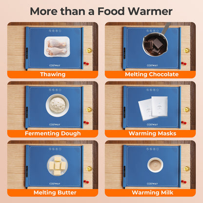 Food Warming Mat Rollable and Portable Electric Warming Tray with Fasting Heating, Blue Food Warmers & Burners at Gallery Canada