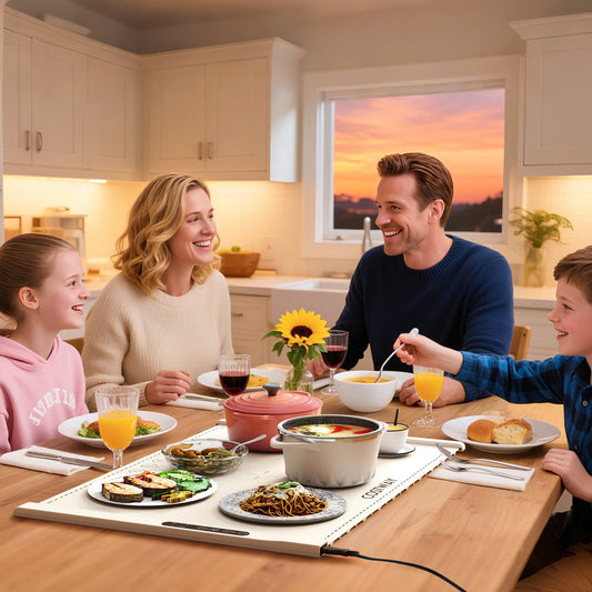 Food Warming Mat Rollable and Portable Electric Warming Tray with Fasting Heating, Beige Food Warmers & Burners Beige at Gallery Canada