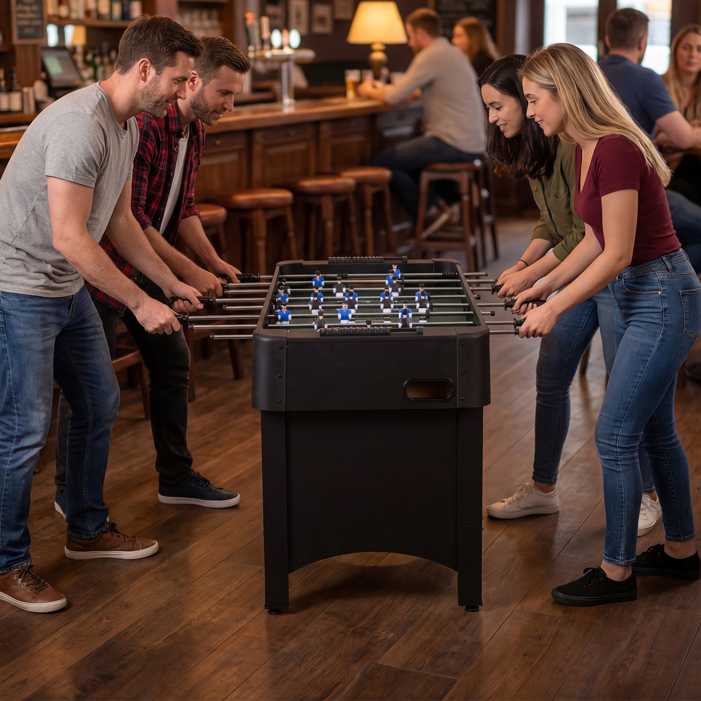 Foosball Table Competition Full Size Soccer Game Table with 22 Players, Black Game Room at Gallery Canada