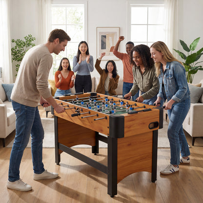 Foosball Table Competition Full Size Soccer Game Table with 22 Players, Natural Game Room at Gallery Canada