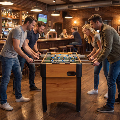 Foosball Table Competition Full Size Soccer Game Table with 22 Players, Natural Game Room at Gallery Canada