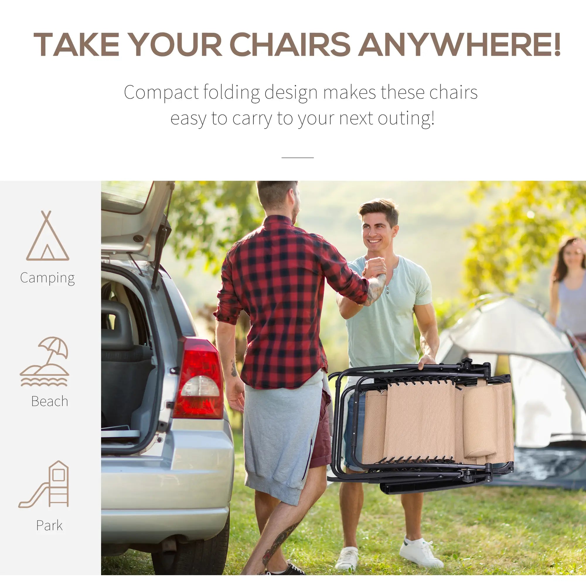 Zero Gravity Reclining Lounger Chair, Canopy Shade, Side Tray, Cupholder, Beige Lounger Chairs at Gallery Canada