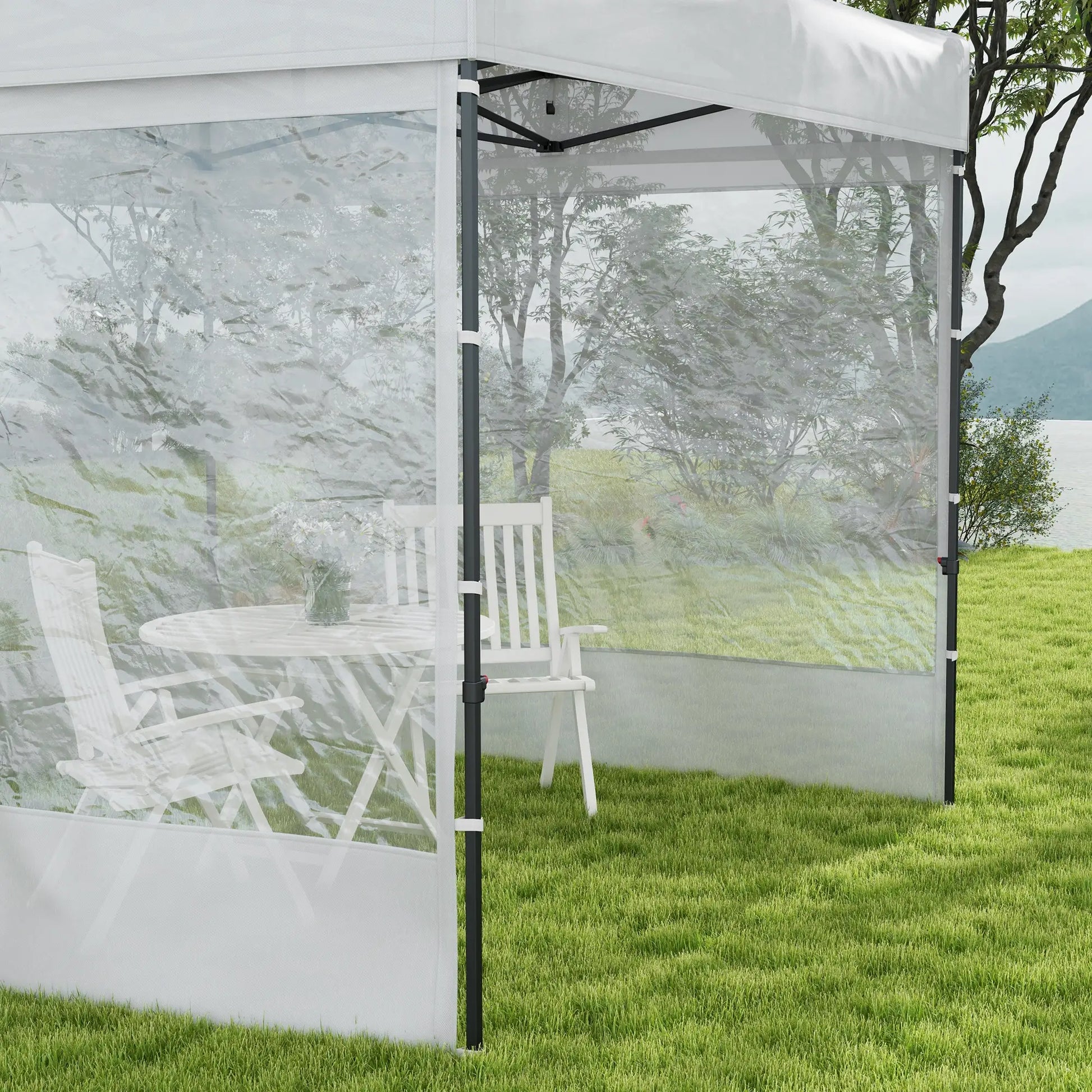 10' x 10' Pop Up Canopy Tent, Wheeled Carry Bag, Adjustable Height Pop Up Canopies at Gallery Canada