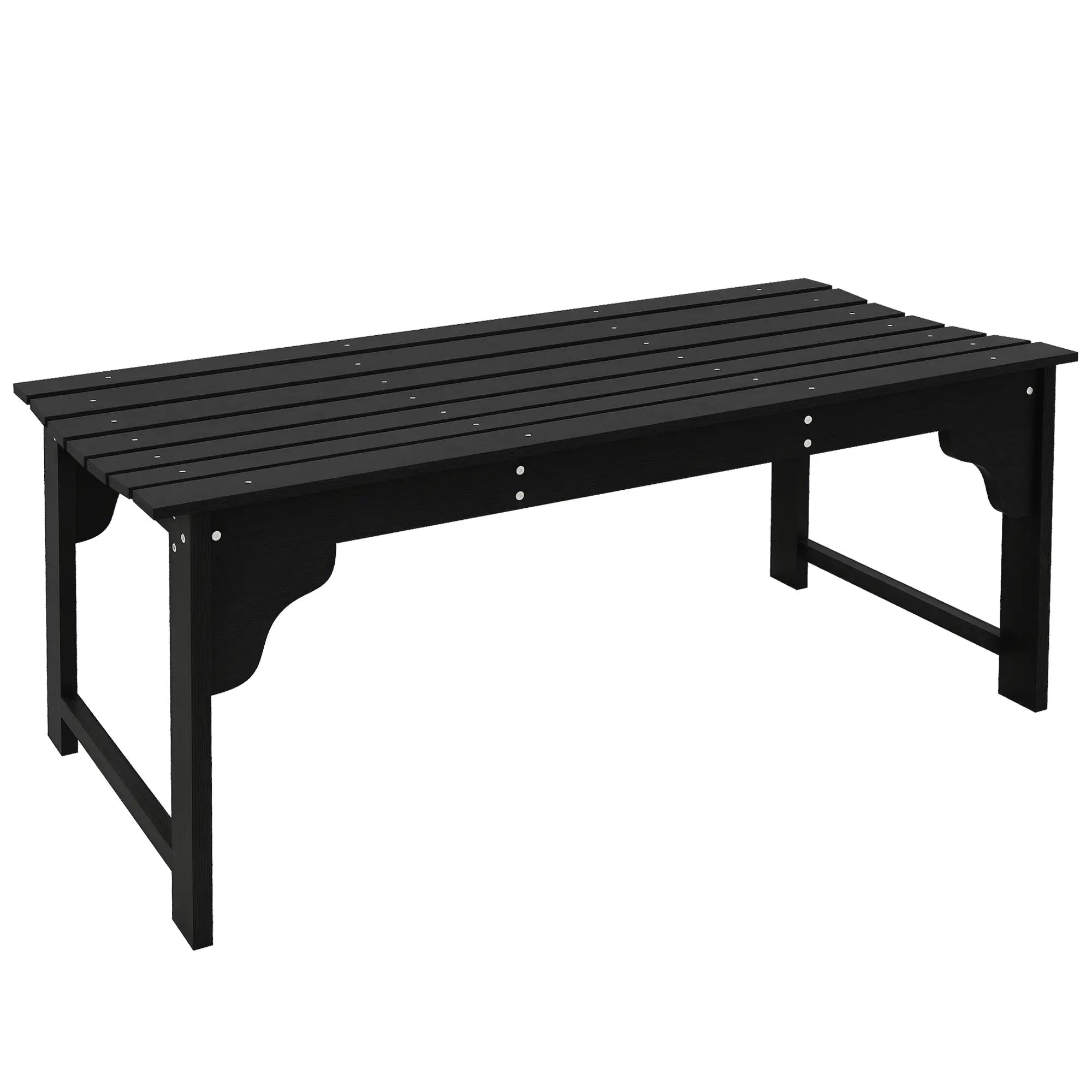 Wooden Garden Bench, Patio Double Park Bench, Black Outdoor Benches at Gallery Canada