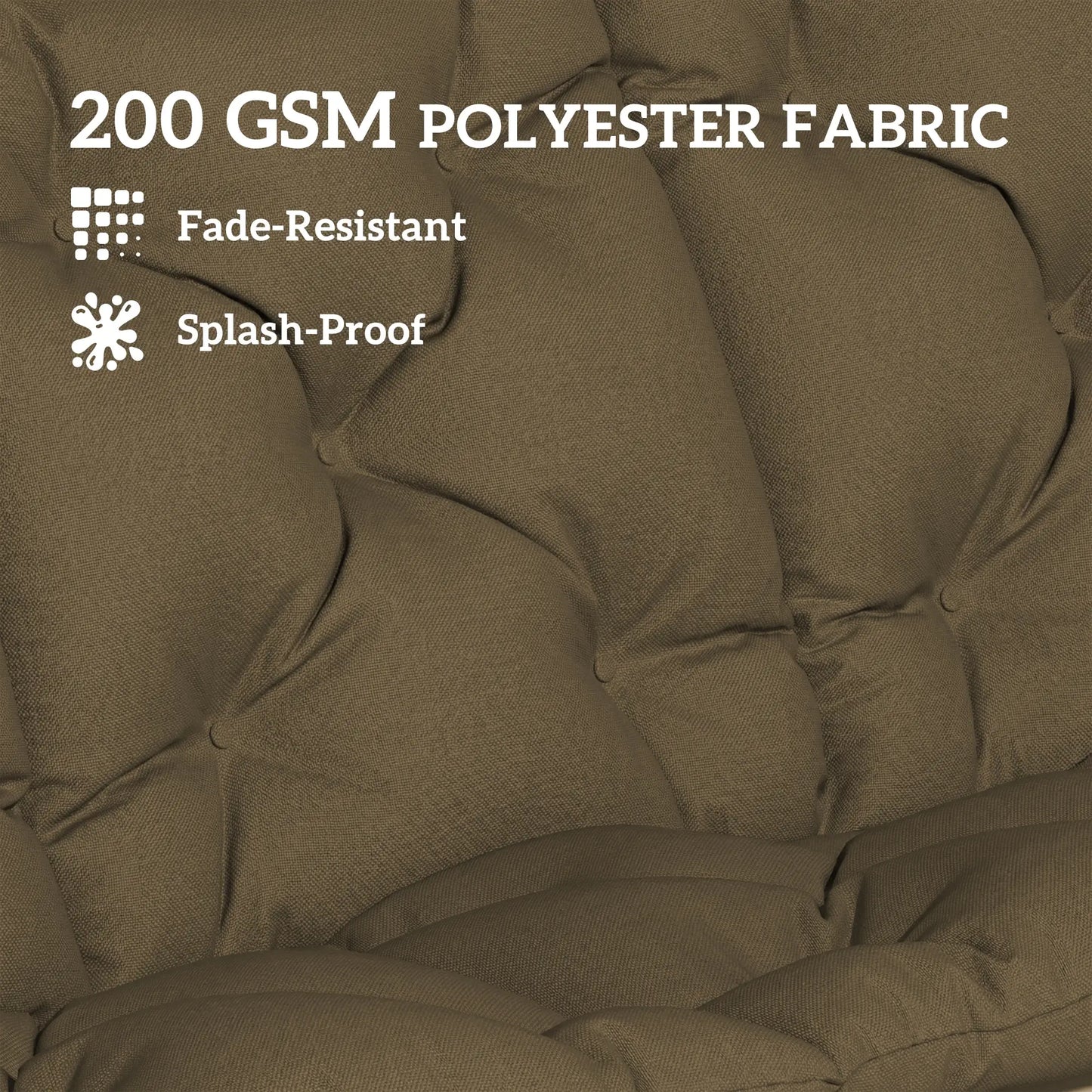Water-Repellent Bench Cushion, 59.1" x 39.4", Khaki Patio Chair Cushions at Gallery Canada
