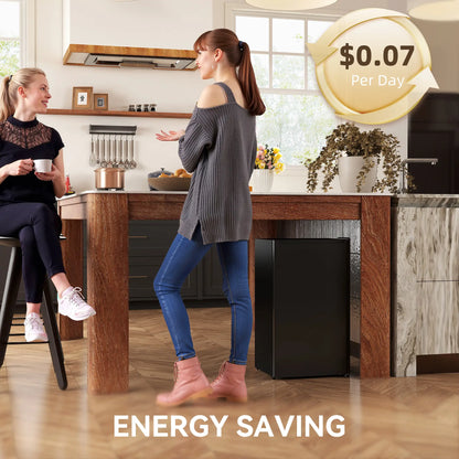 2.1 Cu. Ft. Mini Freezer, Compact Upright, Reversible Door, Black Small Kitchen Appliances at Gallery Canada
