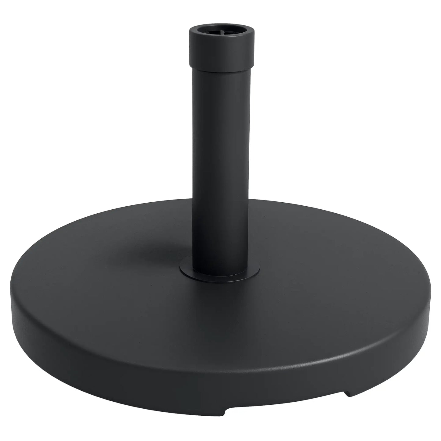 33 Lbs Concrete Parasol Base, 18.3" Round Umbrella Stand, Black Umbrella Bases at Gallery Canada