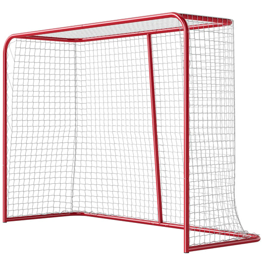 5' x 4' Mini Hockey Goal, Metal Frame, Lightweight Portable Team Sports Equipment Red, White at Gallery Canada