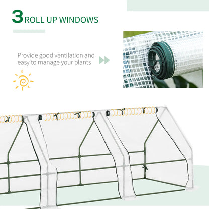 9' x 3' x 3' Mini Greenhouse, Portable with PE Cover, White Mini Greenhouses at Gallery Canada