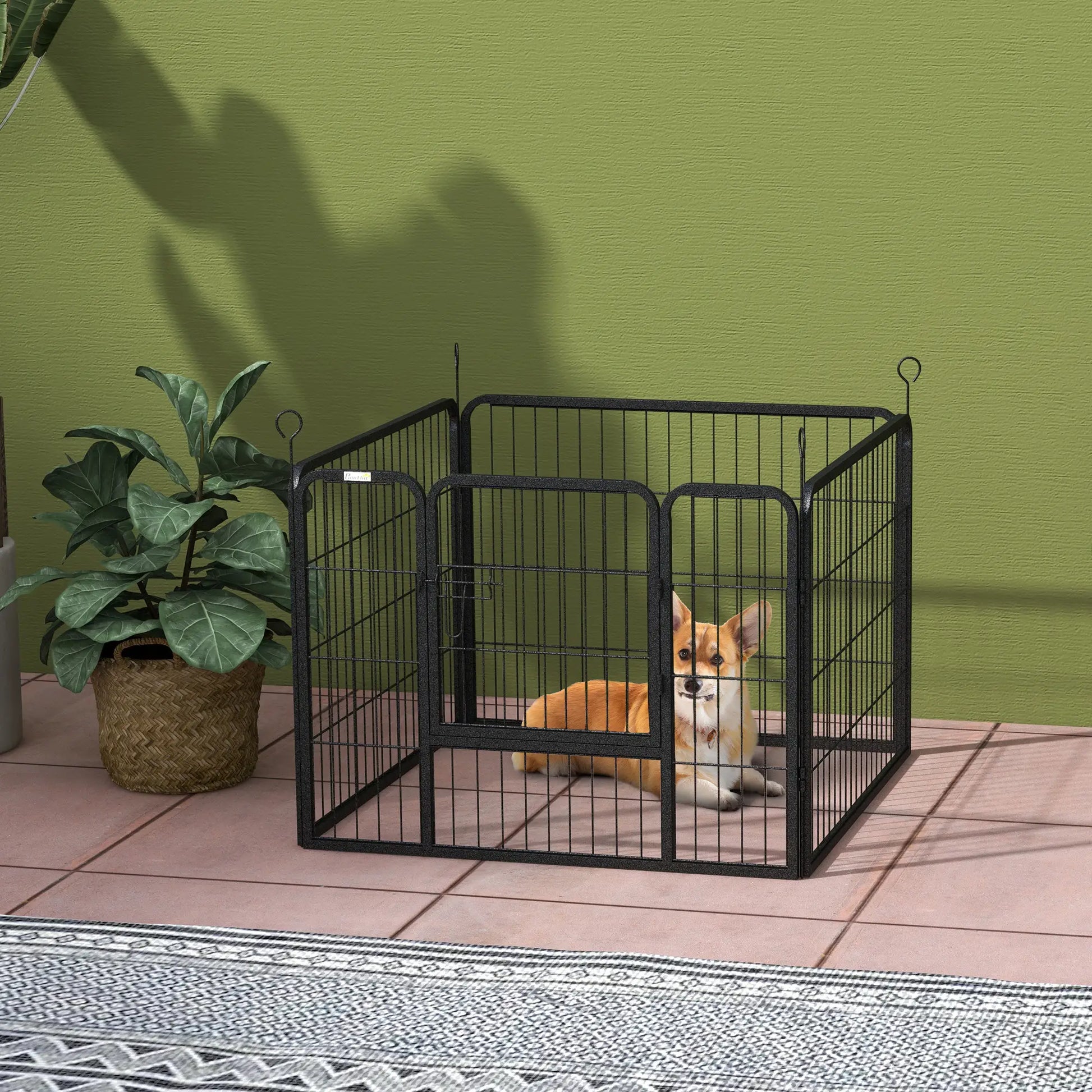 Metal Pet Playpen with Gate, Indoor Outdoor, Small Animal Houses, Kennels & Pens at Gallery Canada
