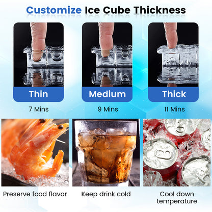 Undercounter Ice Maker, Free-Standing, Silver Ice Makers at Gallery Canada