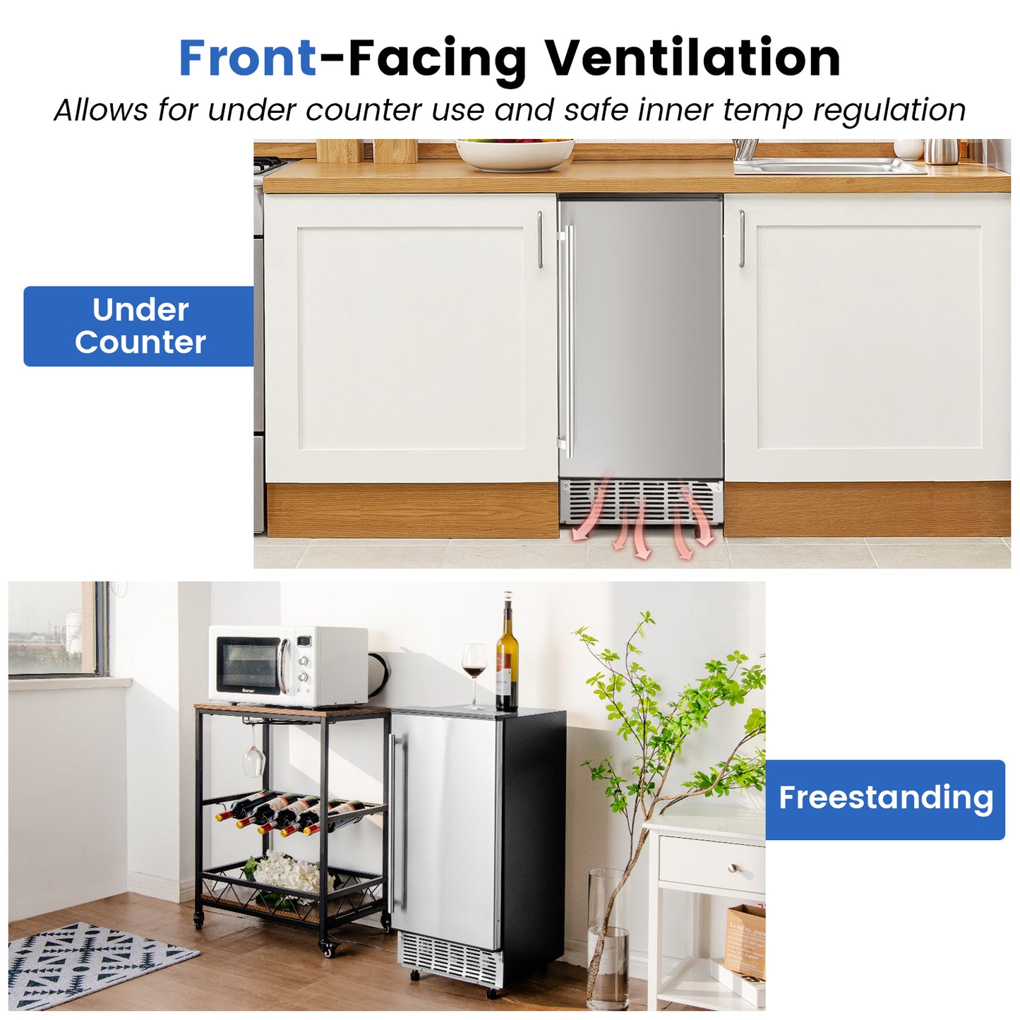 Undercounter Ice Maker, Free-Standing, Silver Ice Makers at Gallery Canada