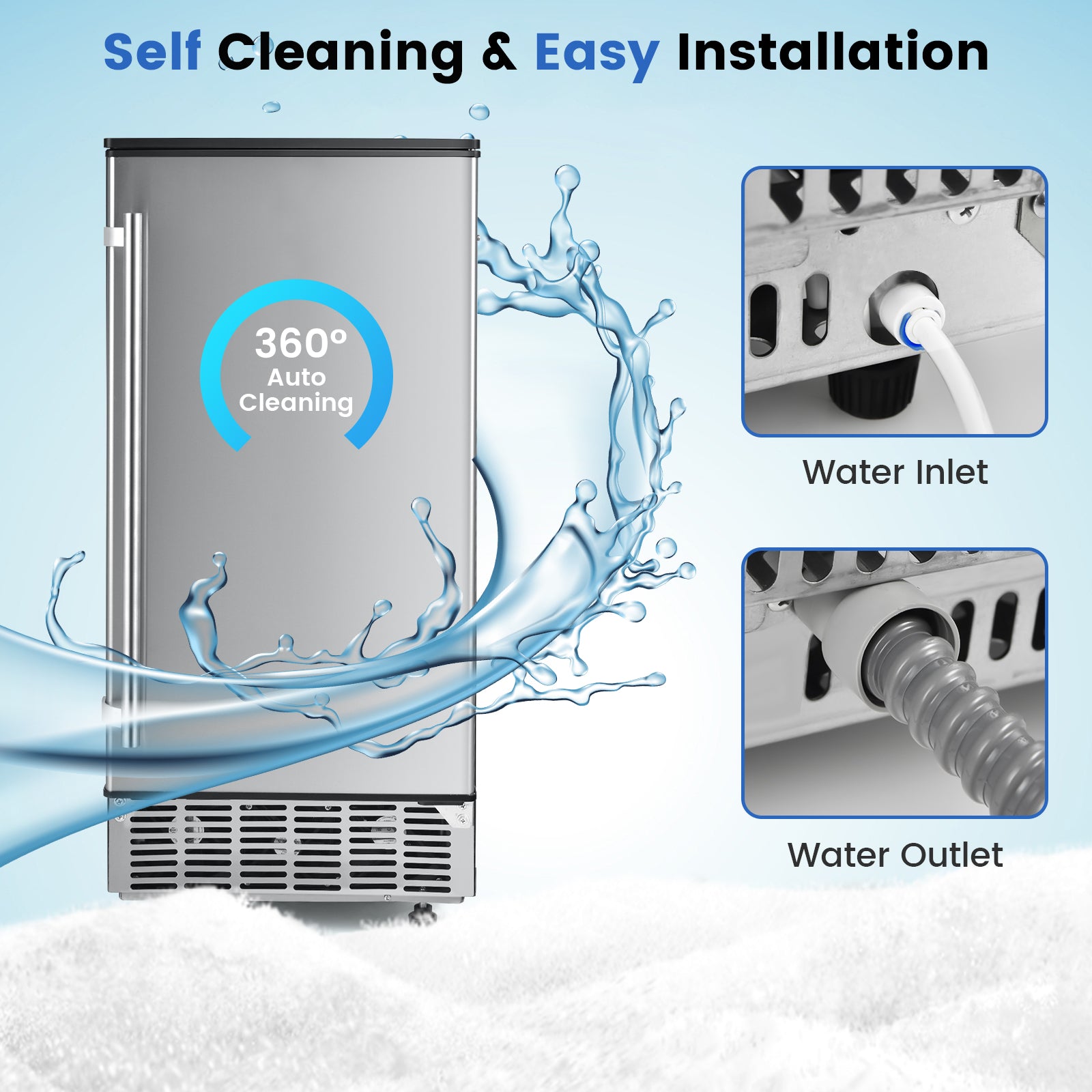 Undercounter Ice Maker, Free-Standing, Silver Ice Makers at Gallery Canada