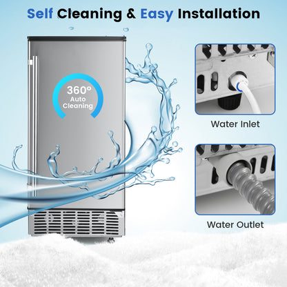 Undercounter Ice Maker, Free-Standing, Silver Ice Makers at Gallery Canada