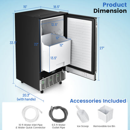 Undercounter Ice Maker, Free-Standing, Silver Ice Makers at Gallery Canada
