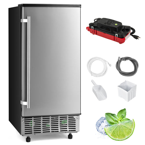 Undercounter Ice Maker, Free-Standing, Silver