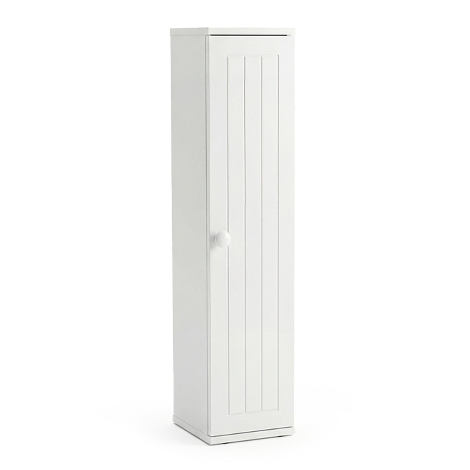 Free Standing Toilet Paper Holder, 4 Shelves With Top Slot, White Floor Cabinets at Gallery Canada