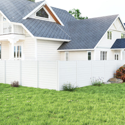 48 x 48 Inch Freestanding Air Conditioner Fence, Metal Ground Stakes, White Decorative Fencing & Flooring at Gallery Canada