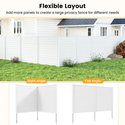 48 x 48 Inch Freestanding Air Conditioner Fence, Metal Ground Stakes, White Decorative Fencing & Flooring at Gallery Canada