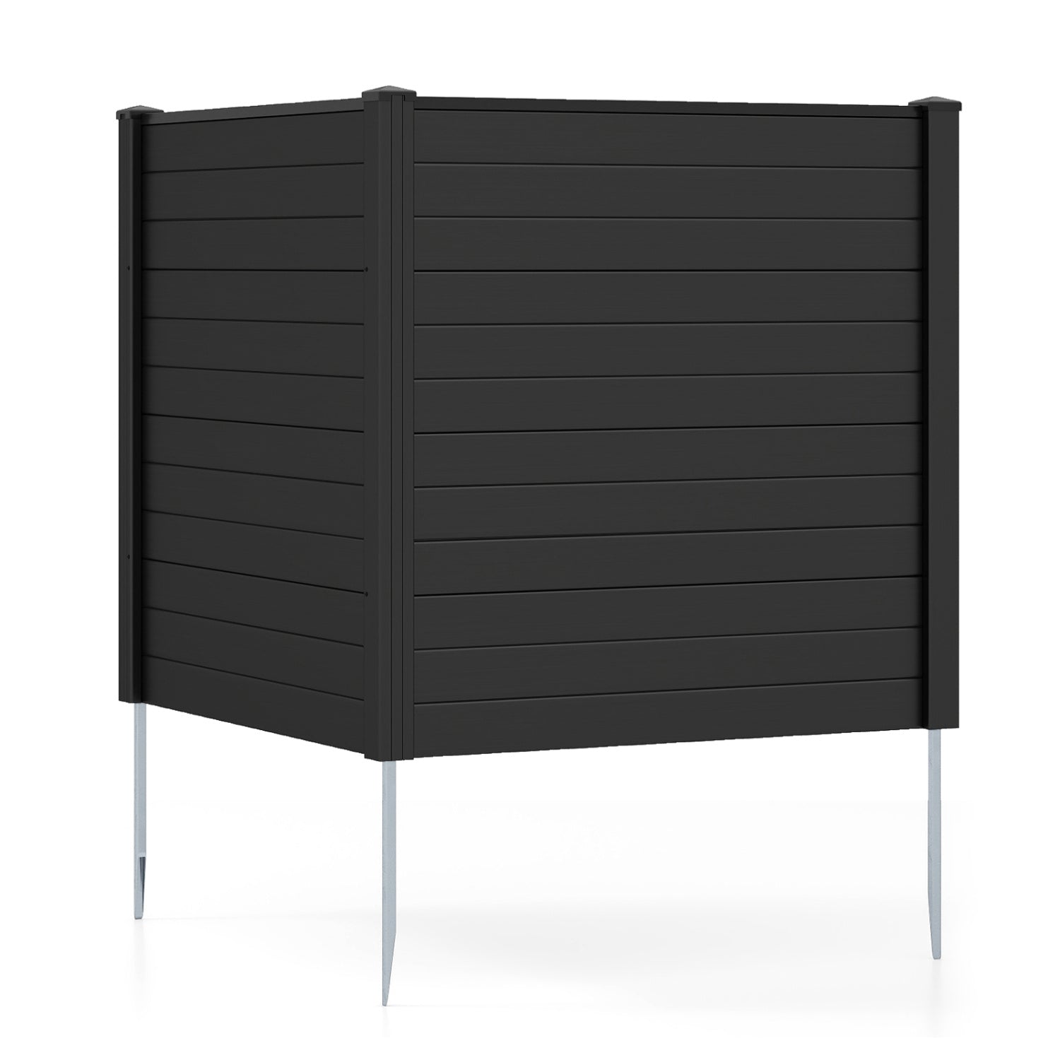48-Inch Air Conditioner Fence, 2-Panel Privacy Screen, Black Decorative Fencing & Flooring Black at Gallery Canada