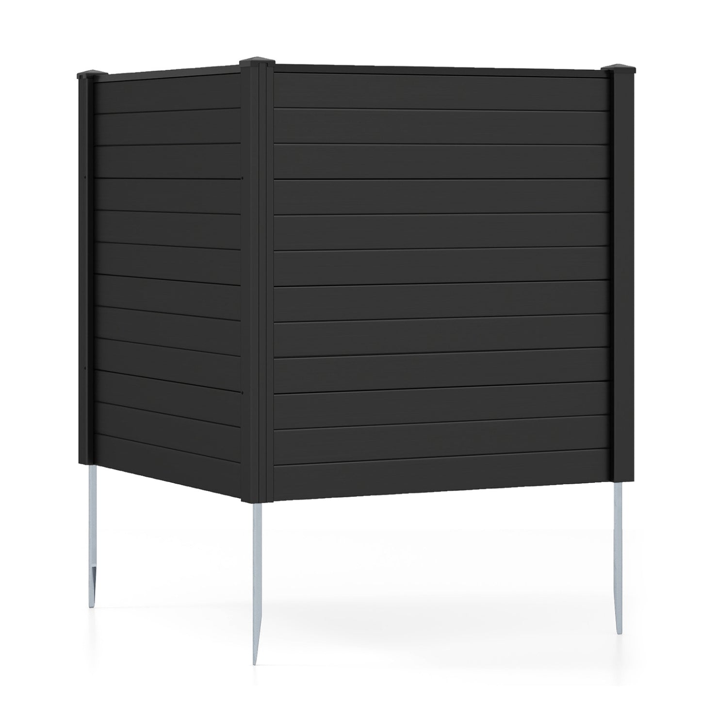 48-Inch Air Conditioner Fence, 2-Panel Privacy Screen, Black Decorative Fencing & Flooring Black at Gallery Canada