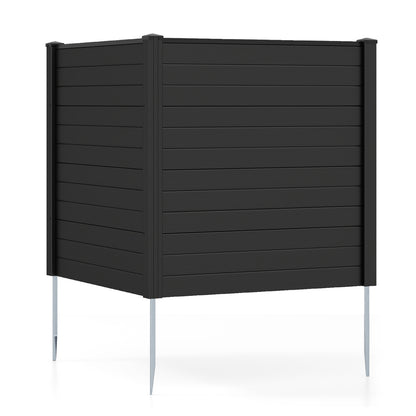48-Inch Air Conditioner Fence, 2-Panel Privacy Screen, Black Decorative Fencing & Flooring Black at Gallery Canada