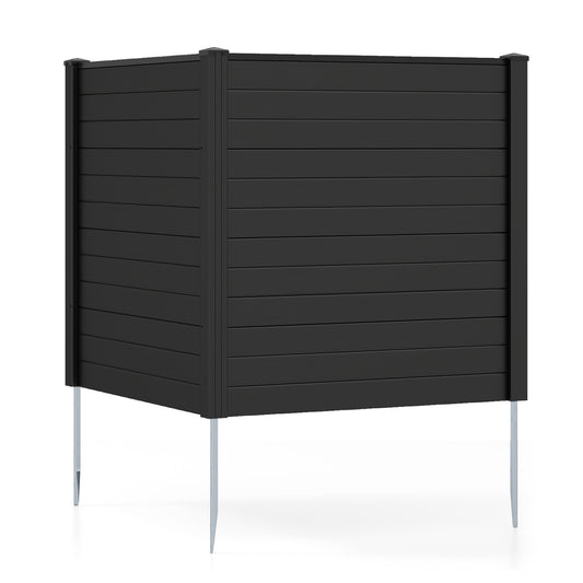 48-Inch Air Conditioner Fence, 2-Panel Privacy Screen, Black Decorative Fencing & Flooring Black at Gallery Canada