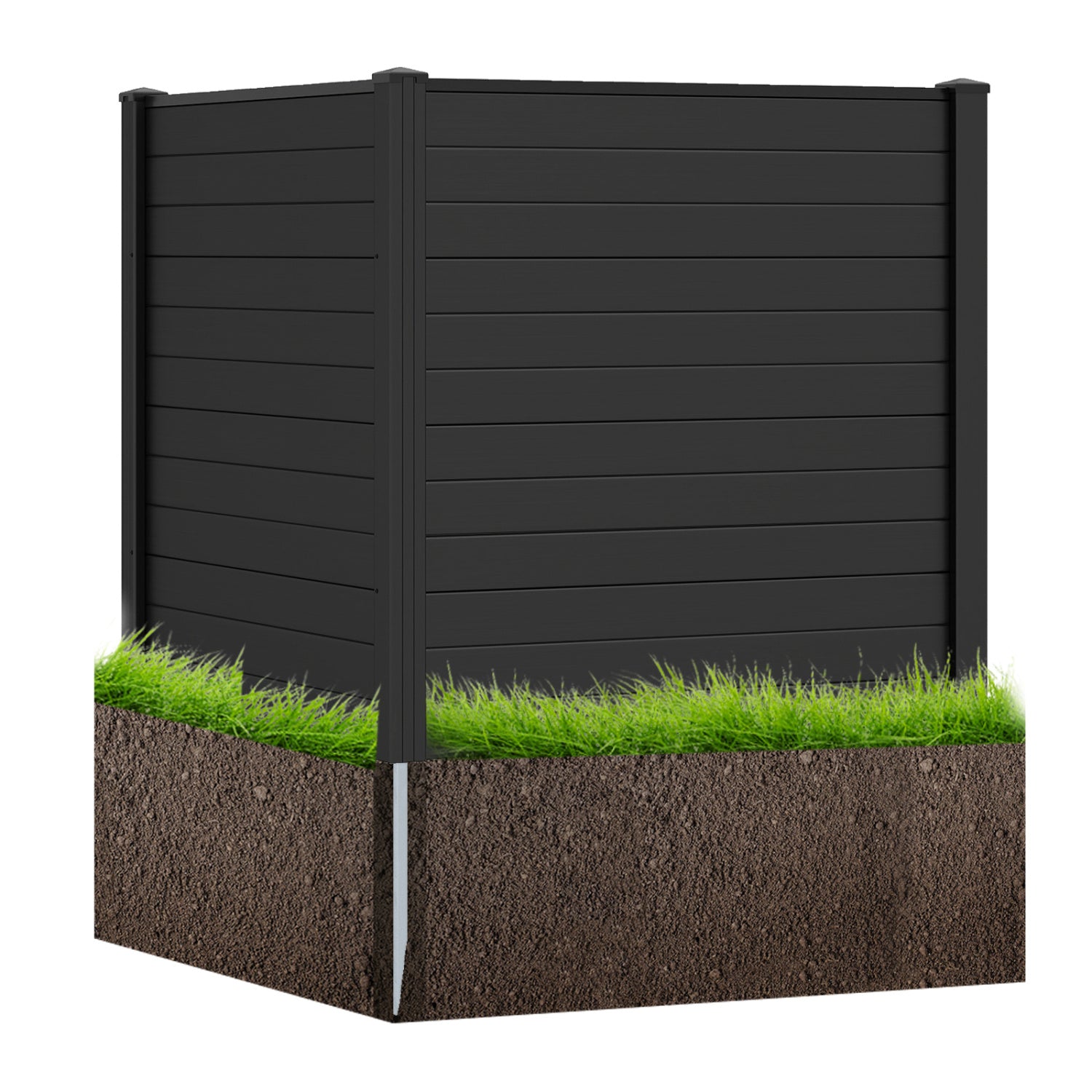 48-Inch Air Conditioner Fence, 2-Panel Privacy Screen, Black Decorative Fencing & Flooring at Gallery Canada