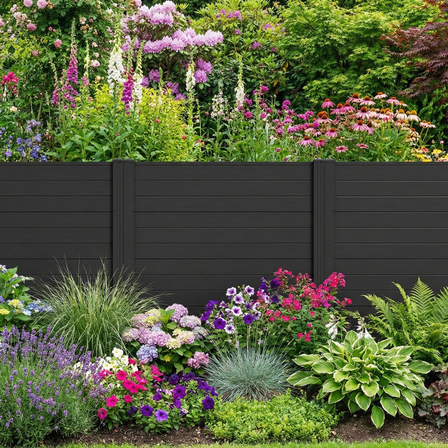 48-Inch Air Conditioner Fence, 2-Panel Privacy Screen, Black Decorative Fencing & Flooring at Gallery Canada