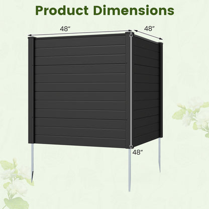 48-Inch Air Conditioner Fence, 2-Panel Privacy Screen, Black Decorative Fencing & Flooring at Gallery Canada