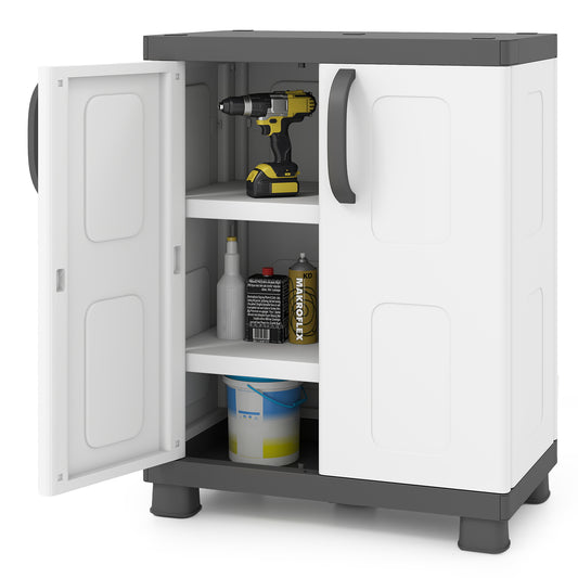 Freestanding Buffet Cabinet, 2 Doors, Adjustable Shelves, Gray Sideboards Cabinets & Buffets Gray at Gallery Canada