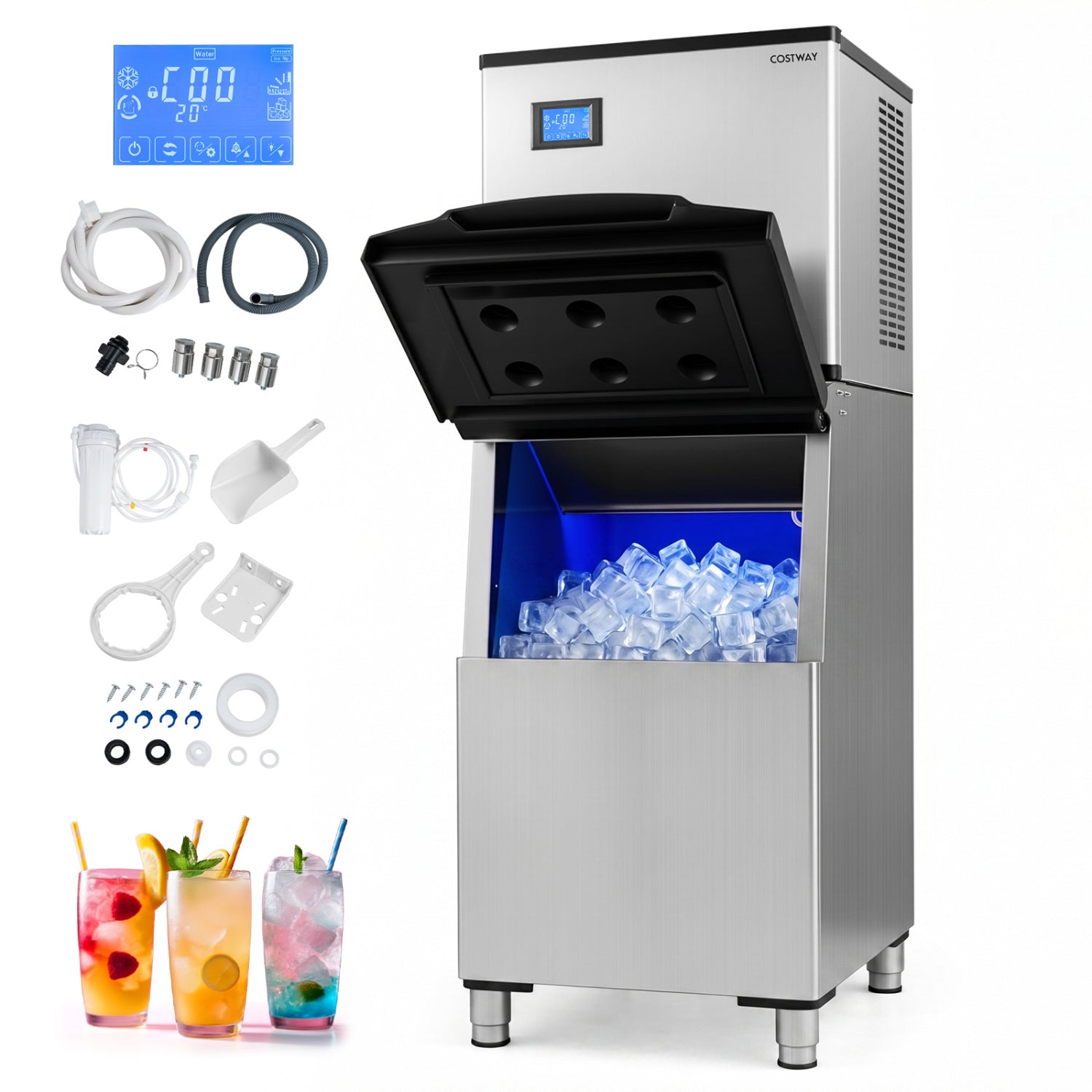 Freestanding Commercial Ice Maker, 450 lbs/24H Ice Makers at Gallery Canada