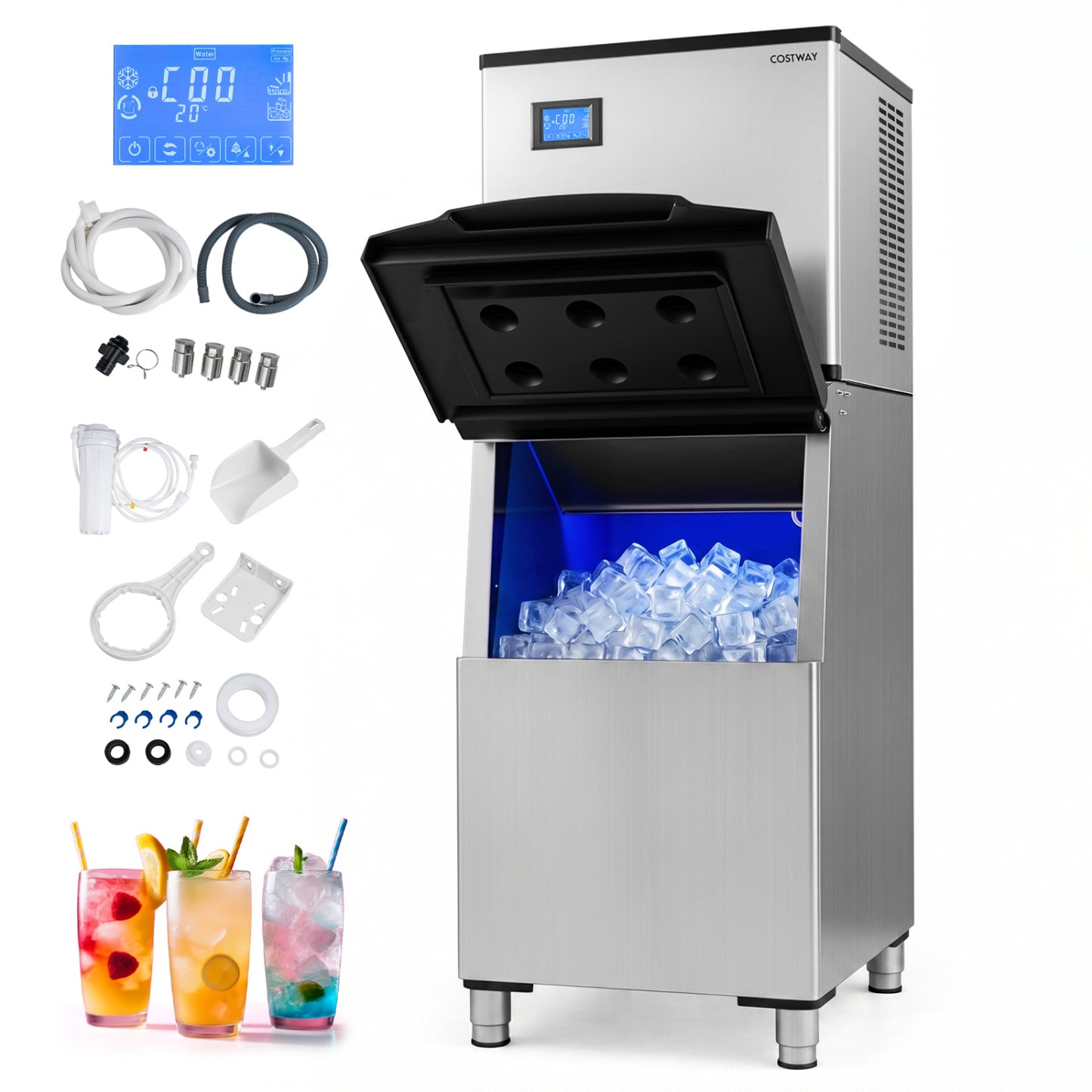 Freestanding Commercial Ice Maker, 450 lbs/24H Ice Makers at Gallery Canada