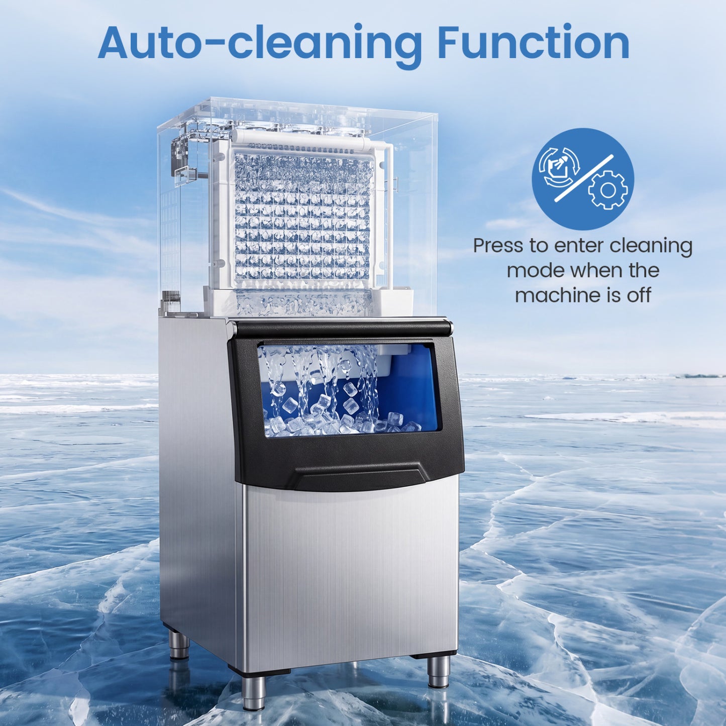 Freestanding Commercial Ice Maker, 450 lbs/24H Ice Makers at Gallery Canada