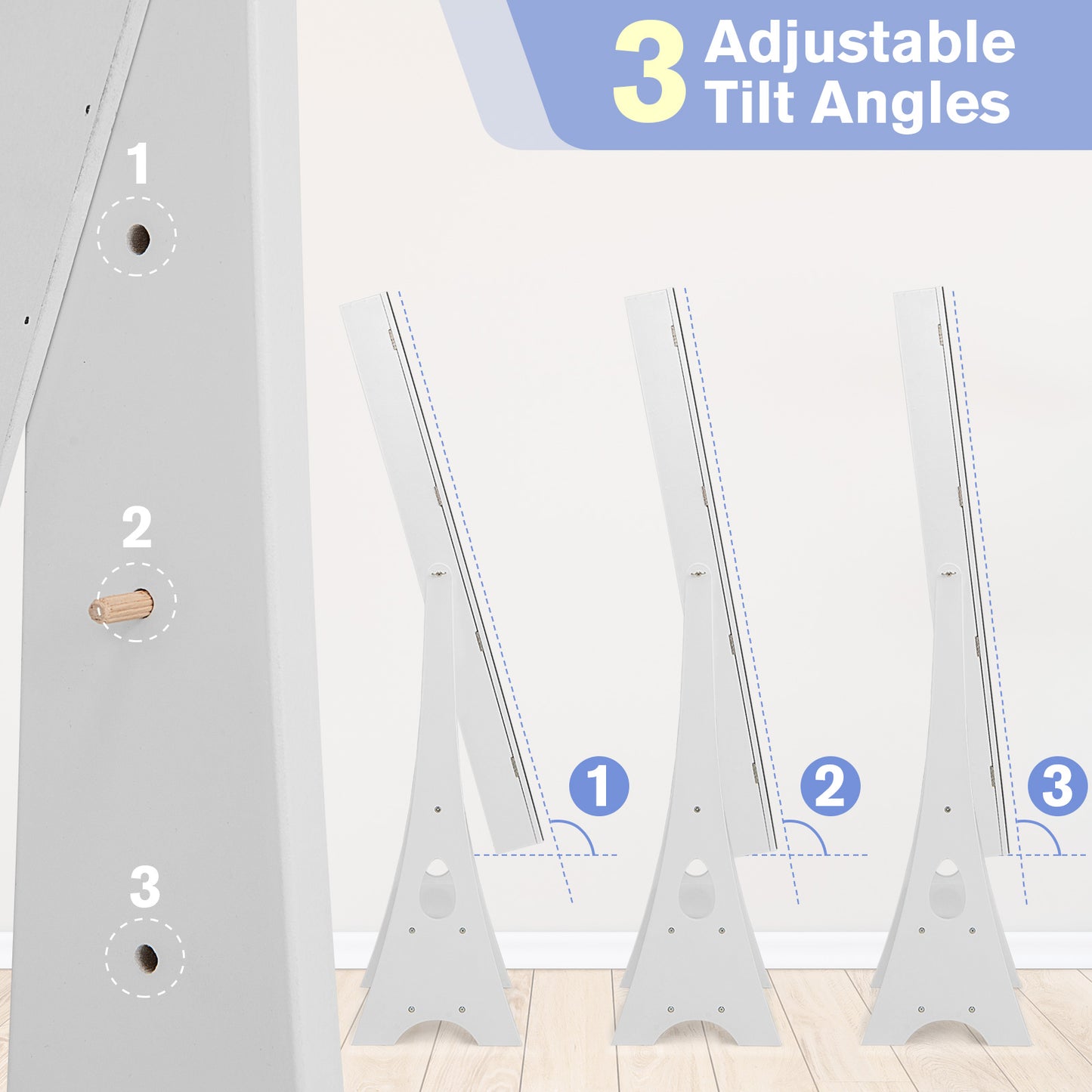 Freestanding Full Length LED Jewelry Armoire, 6 Drawers, White Jewelry Armoires at Gallery Canada