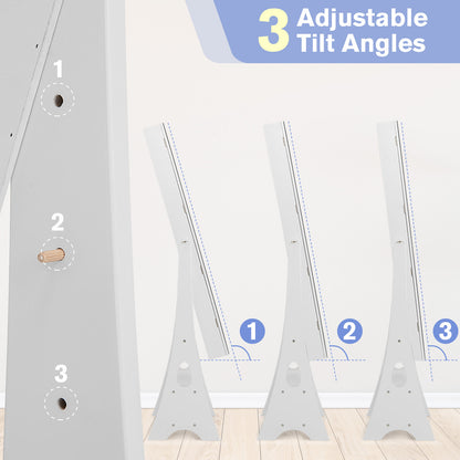 Freestanding Full Length LED Jewelry Armoire, 6 Drawers, White Jewelry Armoires at Gallery Canada