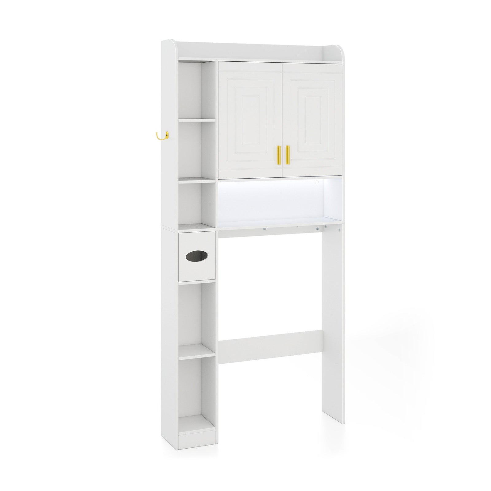 Freestanding Storage Cabinet Above Toilet with 2-Door Cabinet, White Bathroom Etagere at Gallery Canada